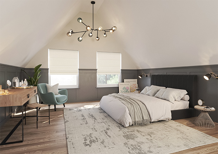 Rolling Hills Velvet, Misty Grey - Roman Blind - Image 6
